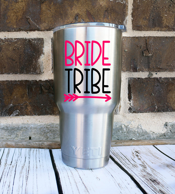 bridetribe,thetribe bridetribeyetidecal-bridesmaidtumblerdecal-bridetribecupdecal