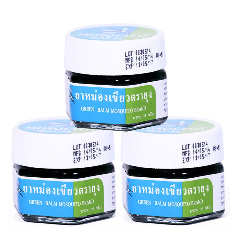 【全场满79包邮】Yanhee泰国驱蚊青草膏13g三只装