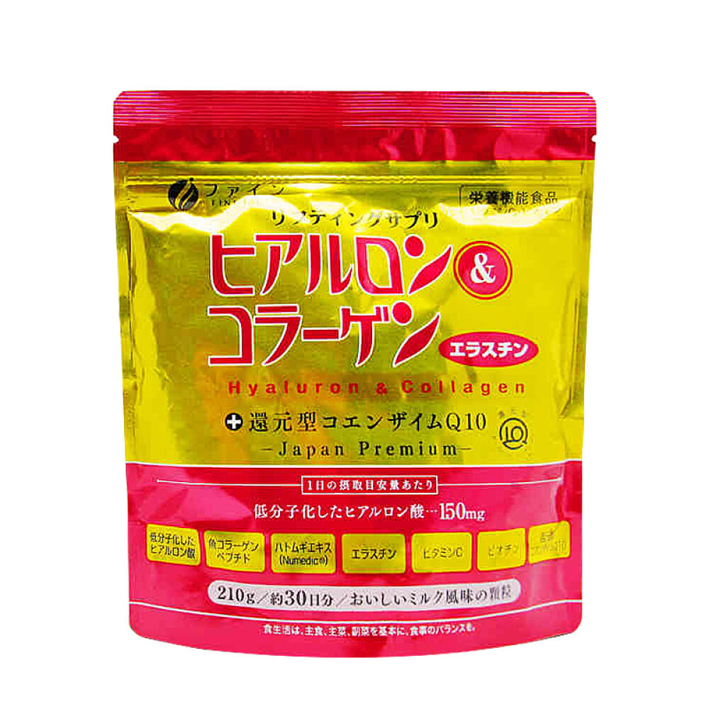 日本进口直邮FINE还原型Q10辅酶胶原蛋白粉210g/袋