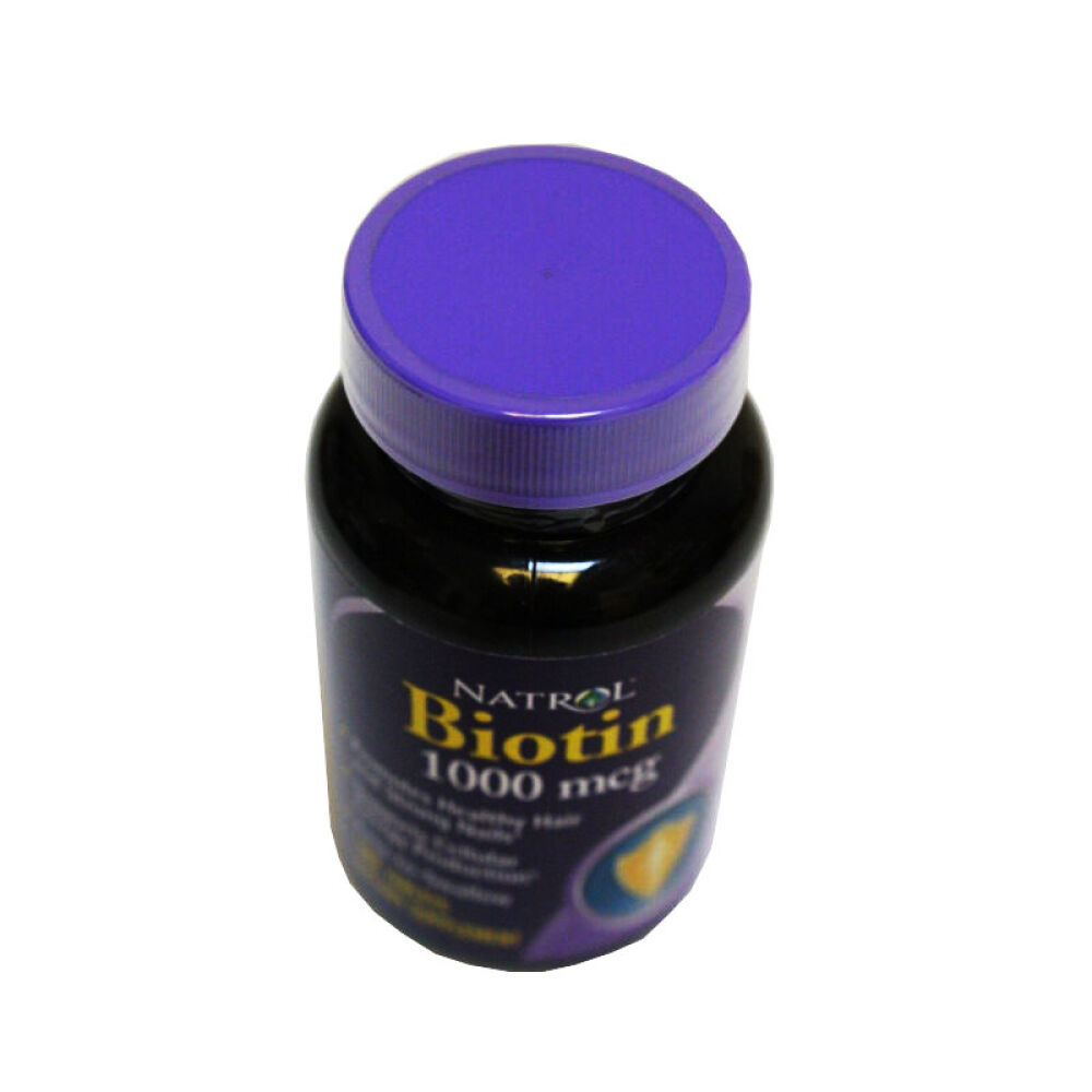 美国直邮NatrolBiotin生物素1000mg100片防脱发防谢顶头发再生