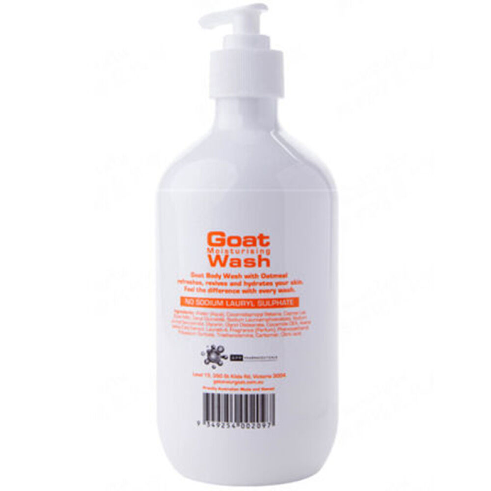 澳洲直邮山羊奶GoatSoap羊奶滋润保湿身体乳澳洲原装进口燕麦味山羊奶沐浴露500ml1瓶