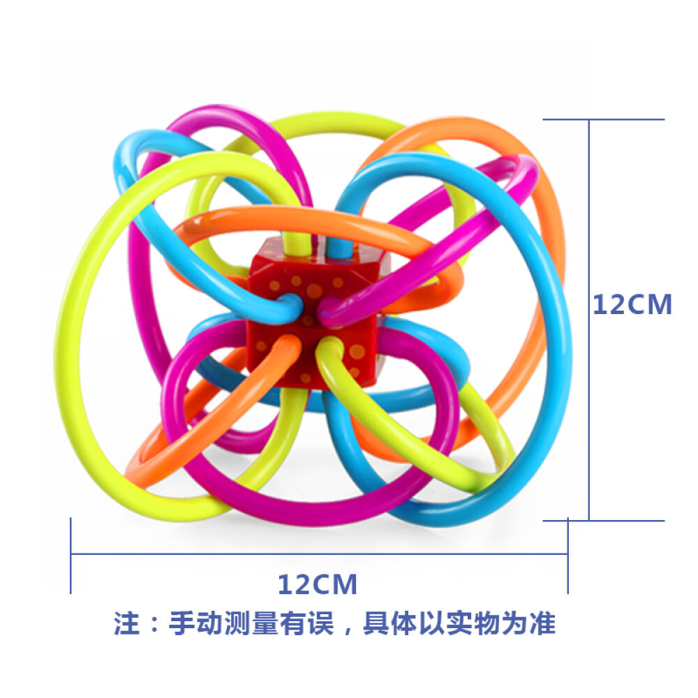 【全球购】美国直邮曼哈顿球宝宝牙胶手抓球玩具婴儿玩具球儿童玩具0-36个月环形牙胶-普通款无盒