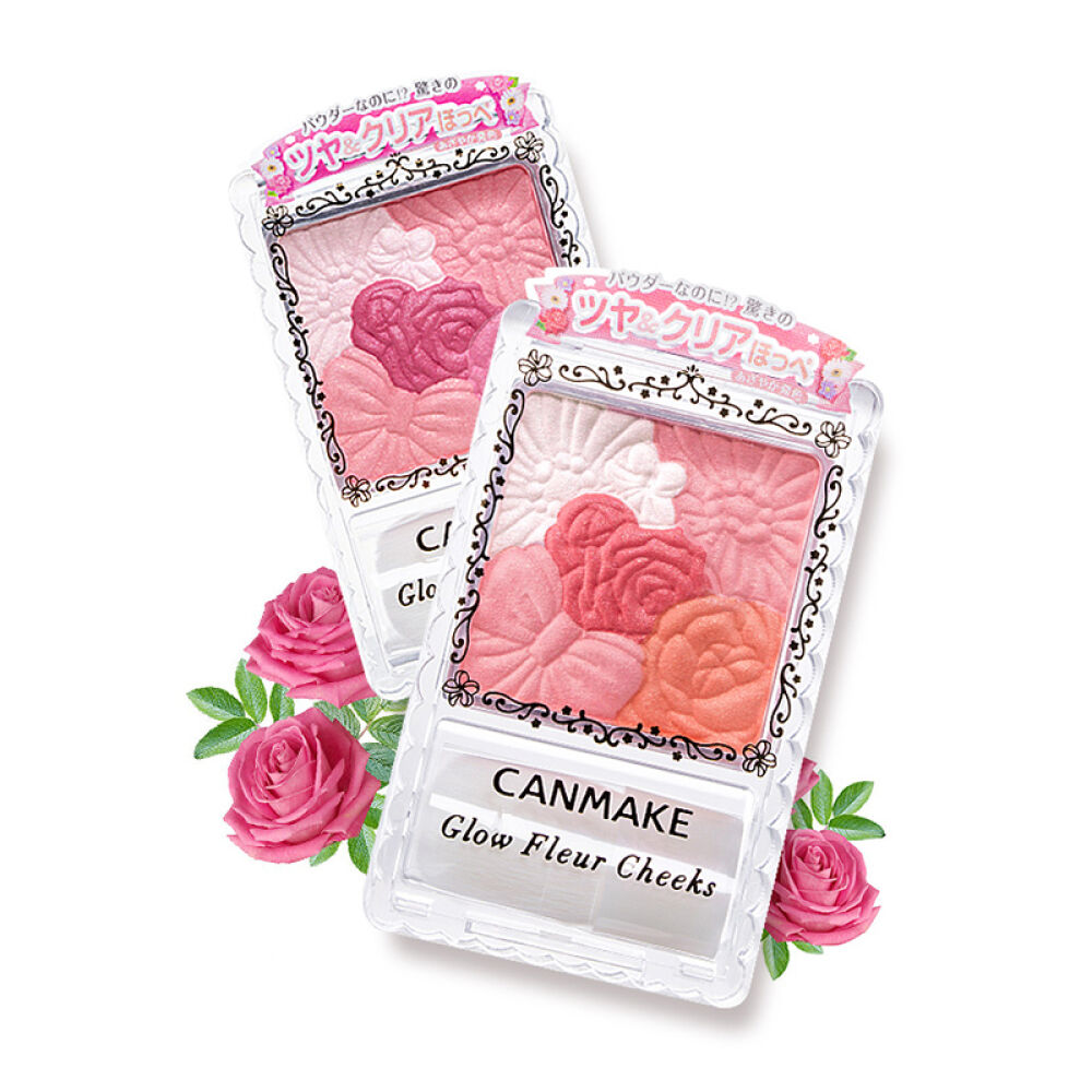 日本直邮CANMAKE井田花瓣雕刻五色腮红/双色腮红粉嫩珠光哑光高光粉多色选择05#蜜糖芙蓉
