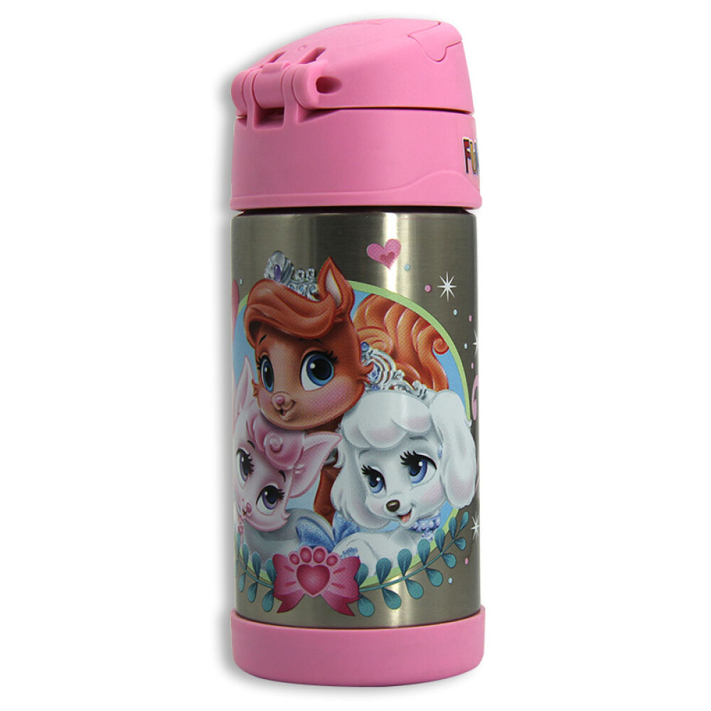 膳魔师thermos儿童保温杯吸管杯宝宝婴儿水壶小学生水杯355ml51-粉色-16公主小宠355ml