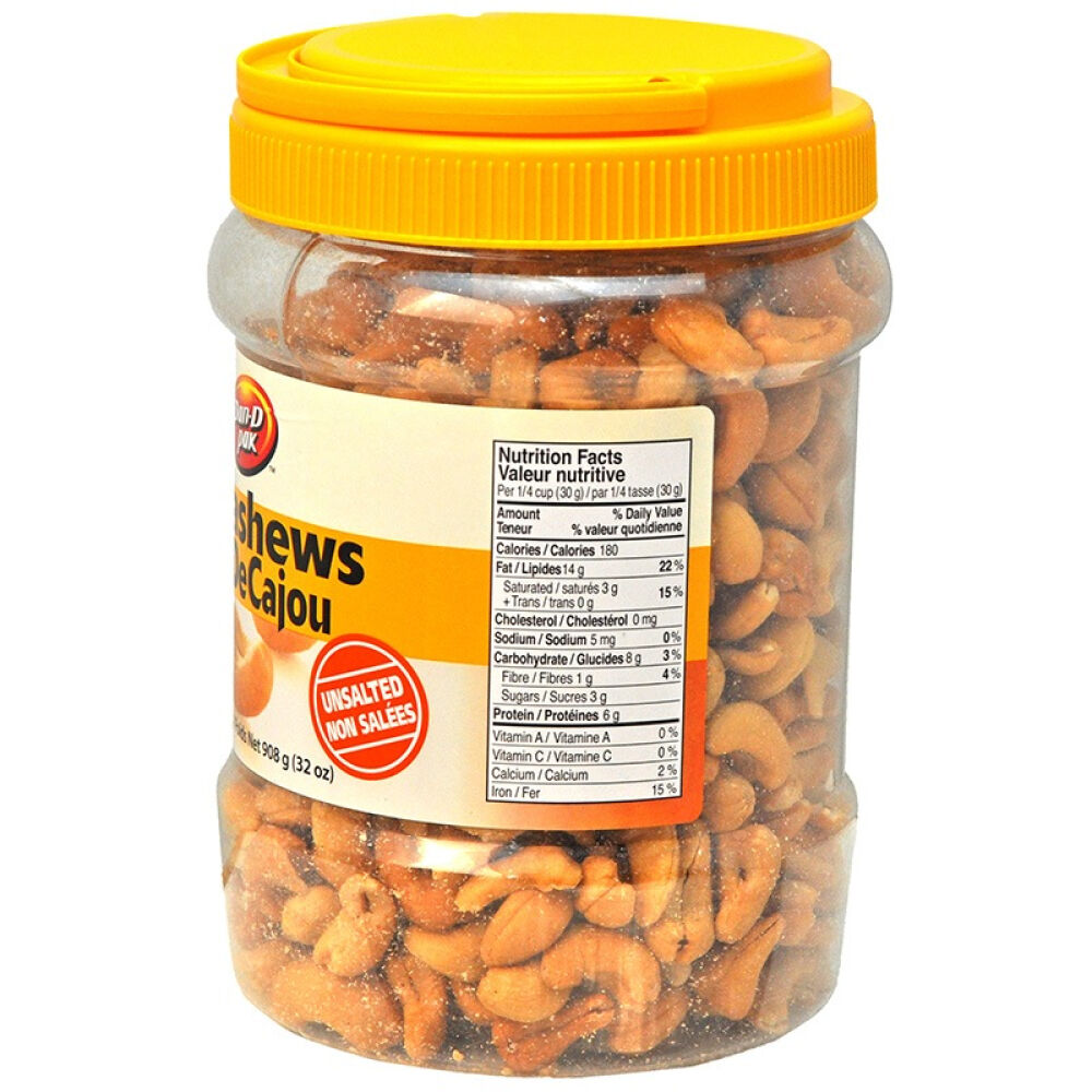 自营越南进口坚果丹蒂DAN.D.PAK腰果原味908g