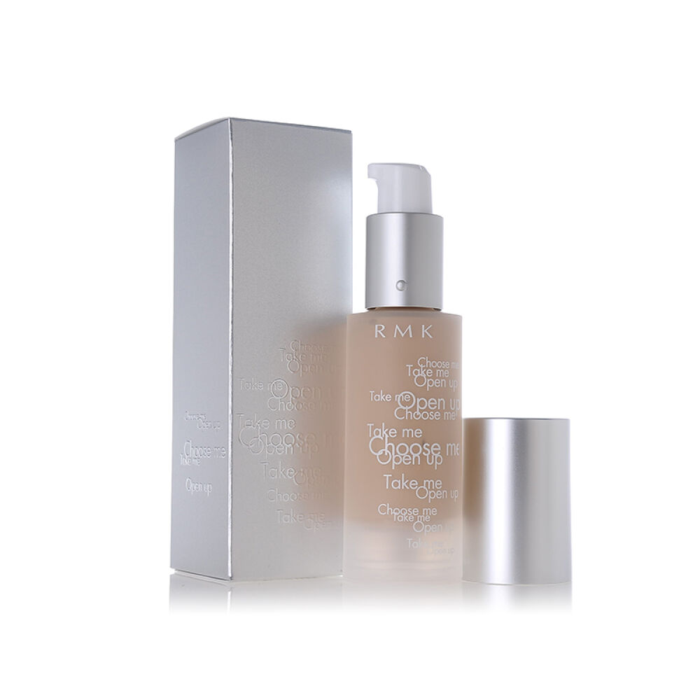 日本RMK粉底液30ml水凝粉底霜柔光光采丝薄粉底系列圆瓶201#粉调白热卖