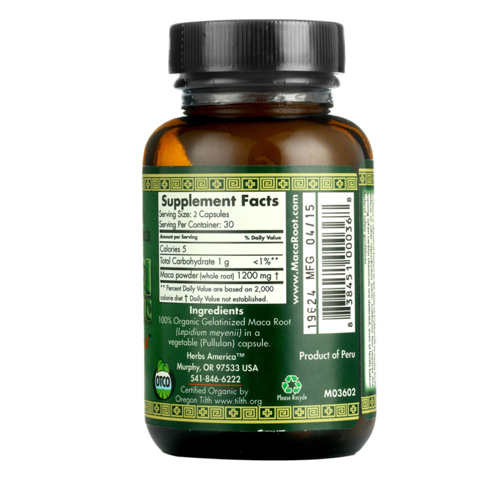 玛珈魔法MacaMagic玛卡胶囊玛卡精片秘鲁紫玛卡美国授权原装进口男性保健品60粒*1瓶胶囊