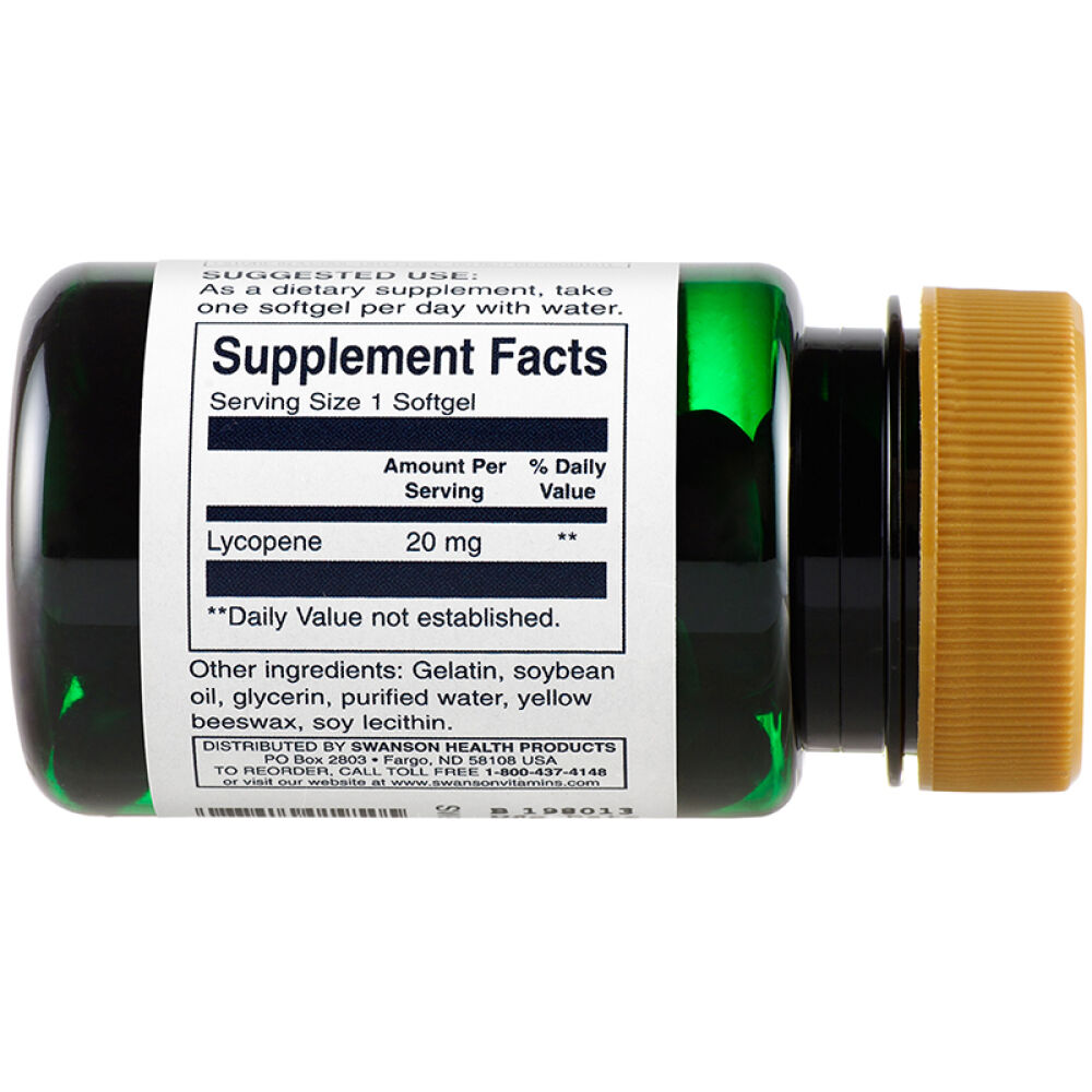 斯旺森swanson番茄红素软胶囊男性前列健康美国进口男士备孕20mg*60粒/瓶
