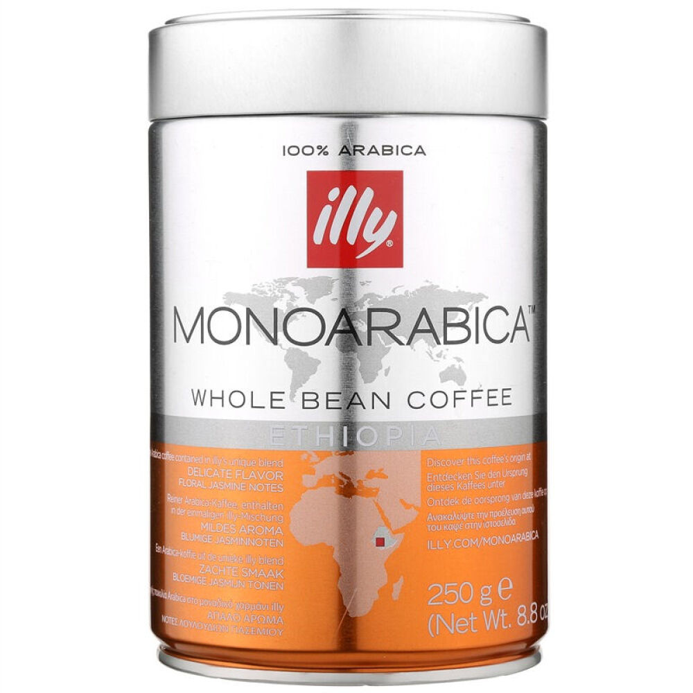 意大利进口illy意利阿拉比加单品咖啡豆(埃塞俄比亚)250g两罐装