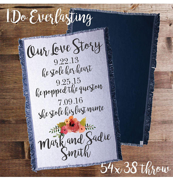 weddinggift,lovestoryblanket,personalizedblanket,anniversarygift