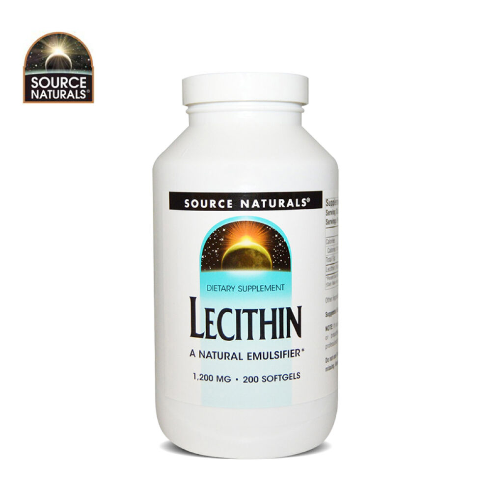 SourceNaturals大豆卵磷脂胶囊颗粒鱼油磷脂美国原装进口降血糖200粒