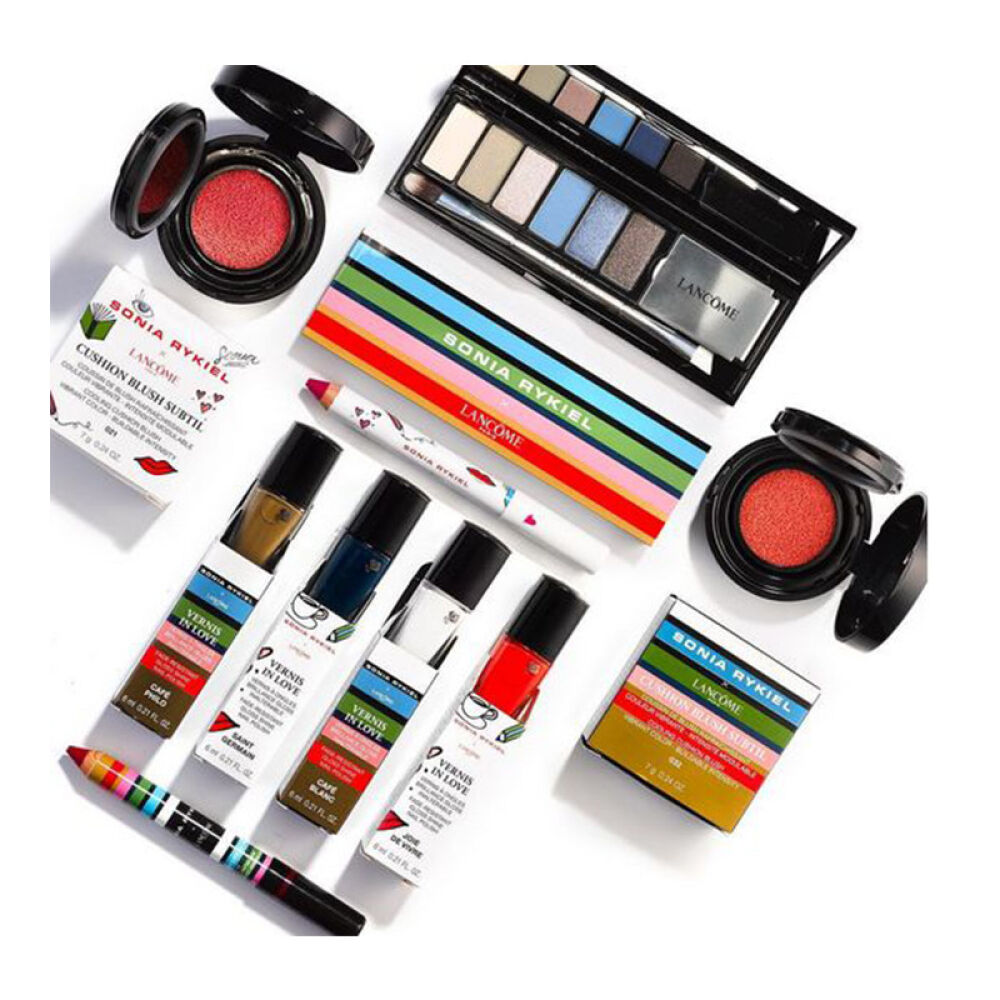 LANCOME兰蔻9色限量眼彩盘(彩色条纹版)#M008g限量联名