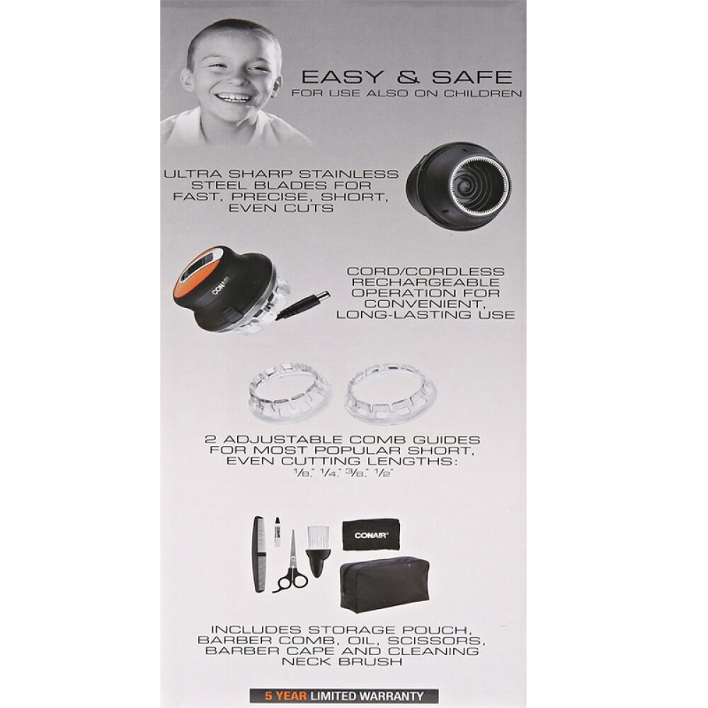 美国直邮美康雅Conair男士自助理发器短发剪发Hc900