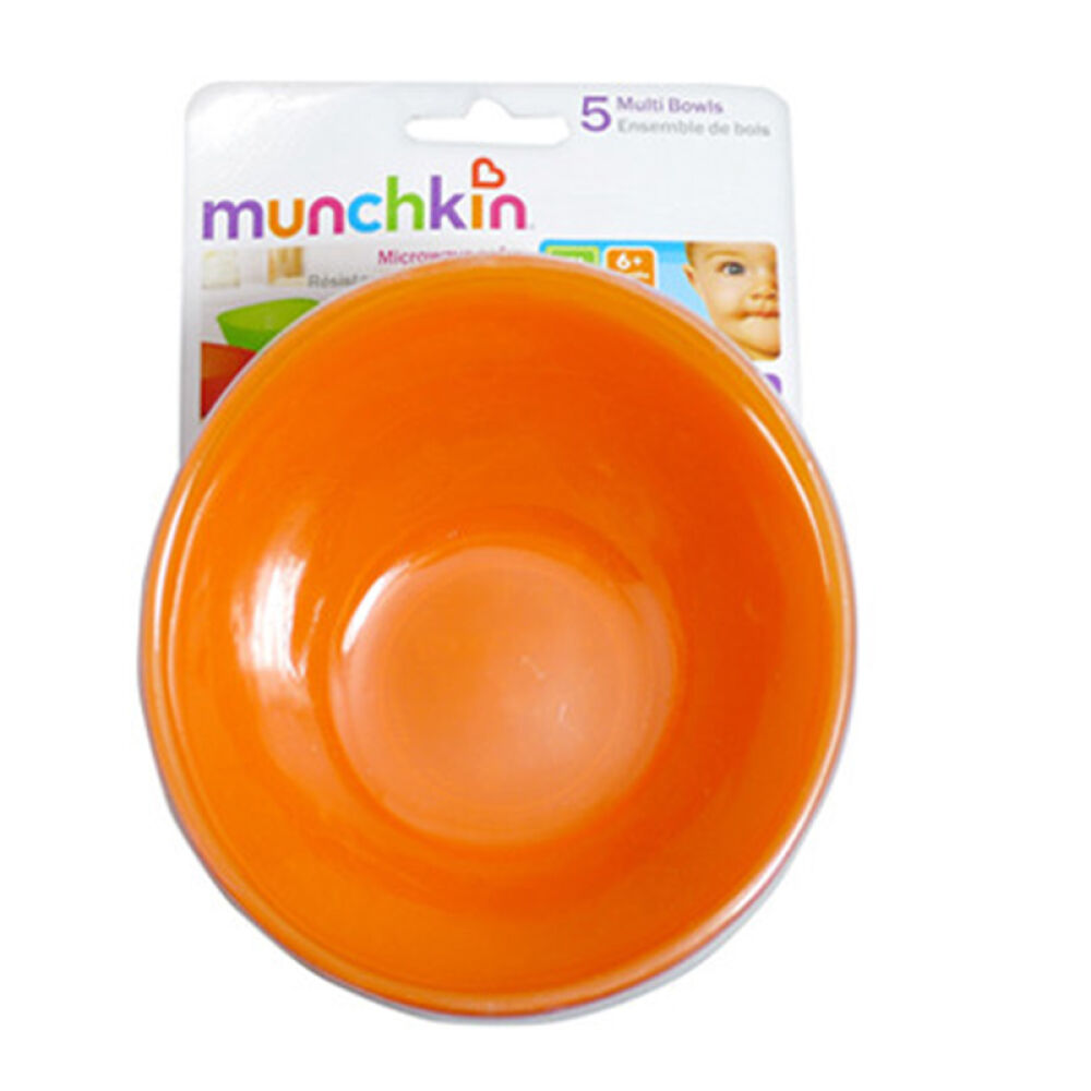 美国进口Munchkin满趣健儿童餐具婴儿碗勺小船碗5个装
