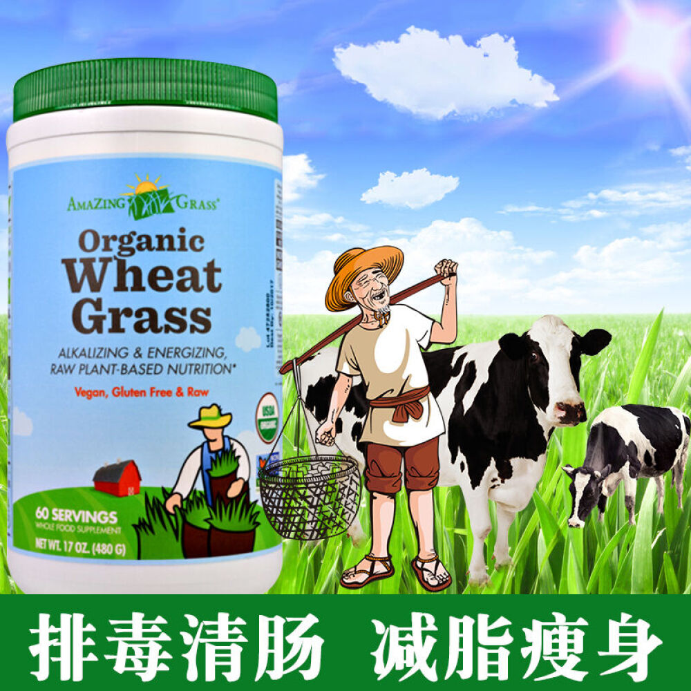 【Fit】美国直邮Amazing小麦草粉碱性食品1瓶*480g