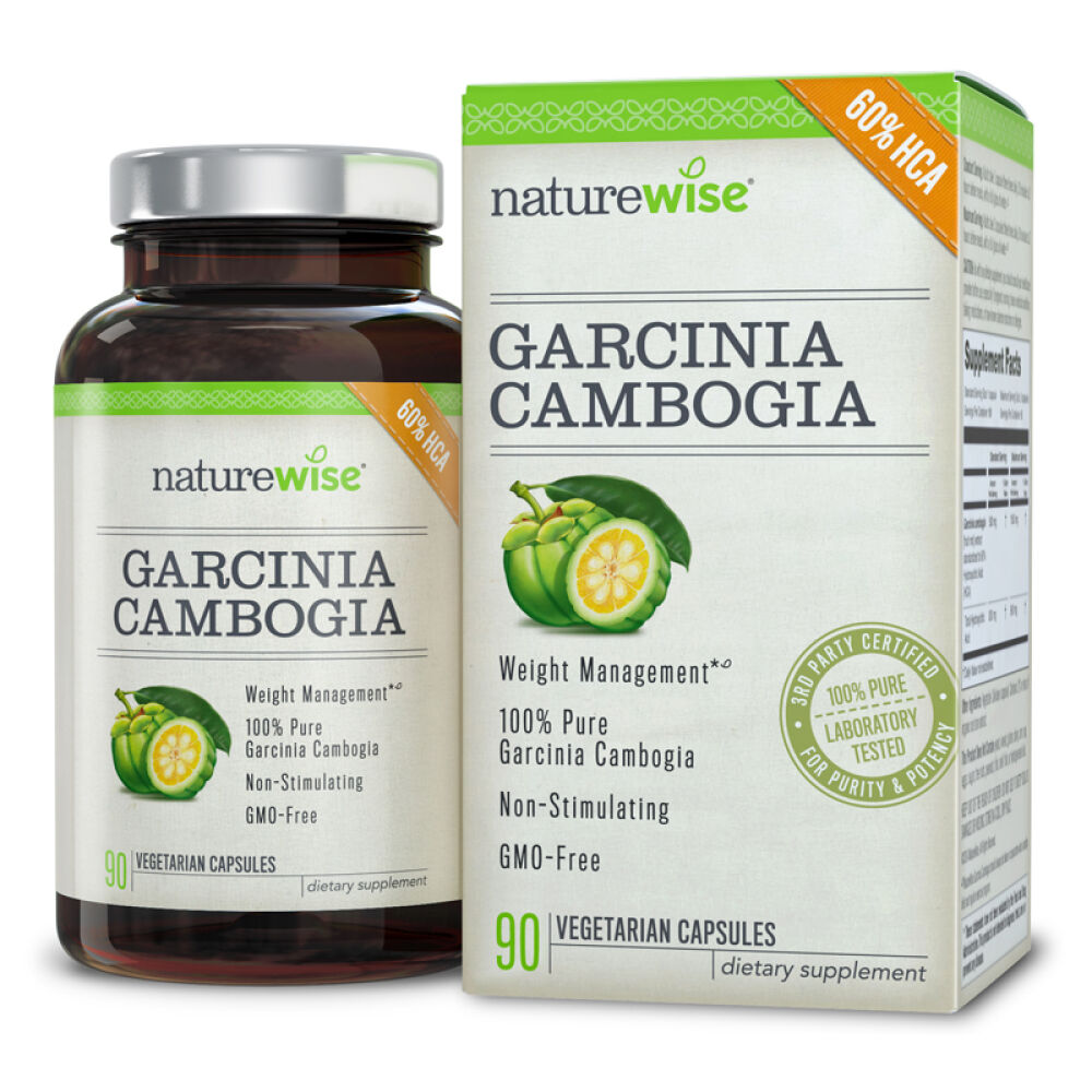 美国进口naturewise减肥瘦身胶囊植物萃取控制食欲藤黄果胶囊90粒(降低体脂肪抑制食欲)