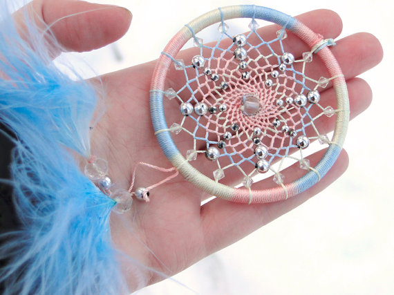 Minipasteldreamcatcher,Pinkkawaiikeychain,Girlvalentinesgift,Bohodreamcatcherforcar,Cutebagcharm,Bohopurseaccessories