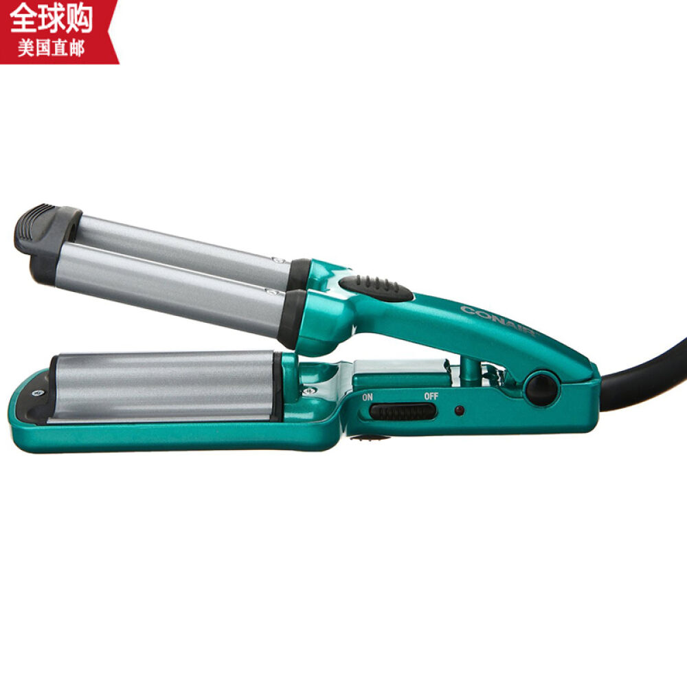 美国直邮美康雅Conair迷你陶瓷卷发器大小卷波浪电发夹