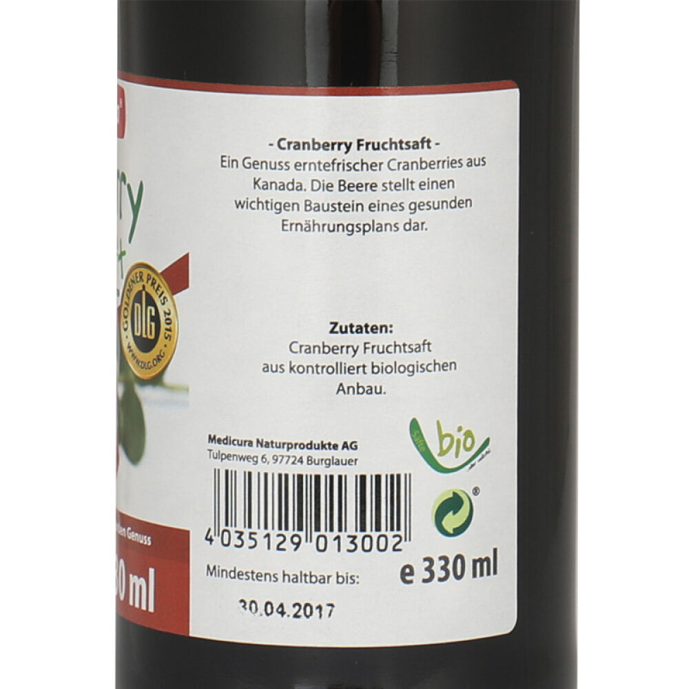 Medicura蔓越莓蔓越莓汁100%