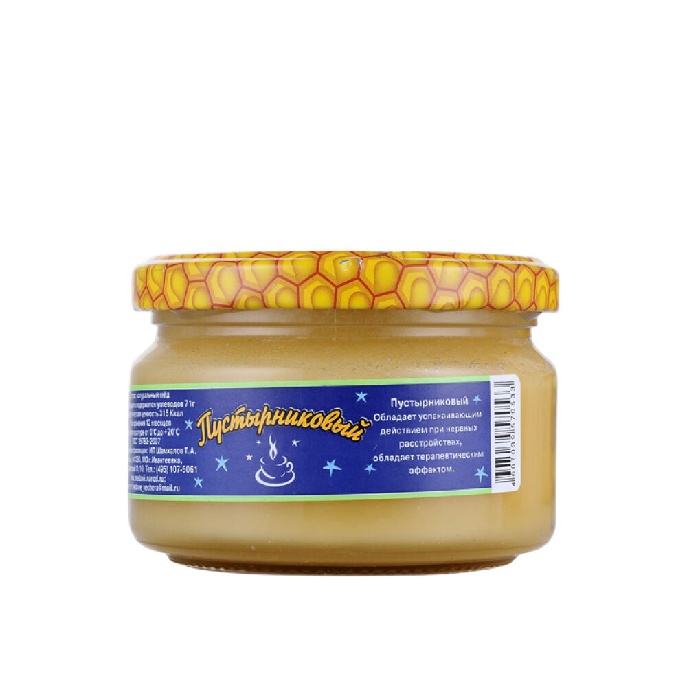 俄罗斯原装进口蜂蜜蜂蜜晚宴牌黒蜂蜜250g益母草蜜(0533)