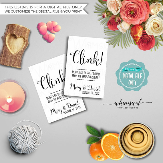 swirly"(printablefileonly)weddingtags,weddingfavors,mimosa