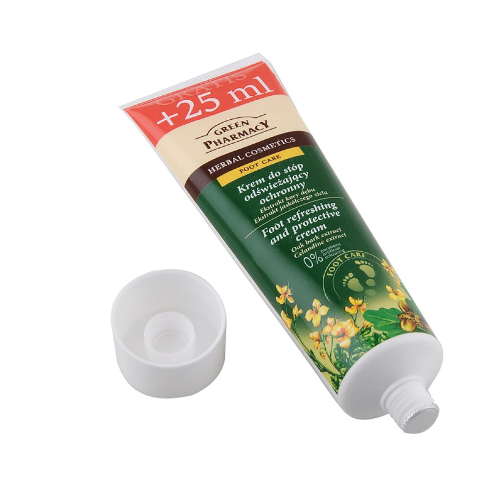 波兰原装进口GreenPharmacy白屈菜橡树足部滋养修护霜足部护理霜足霜100ml