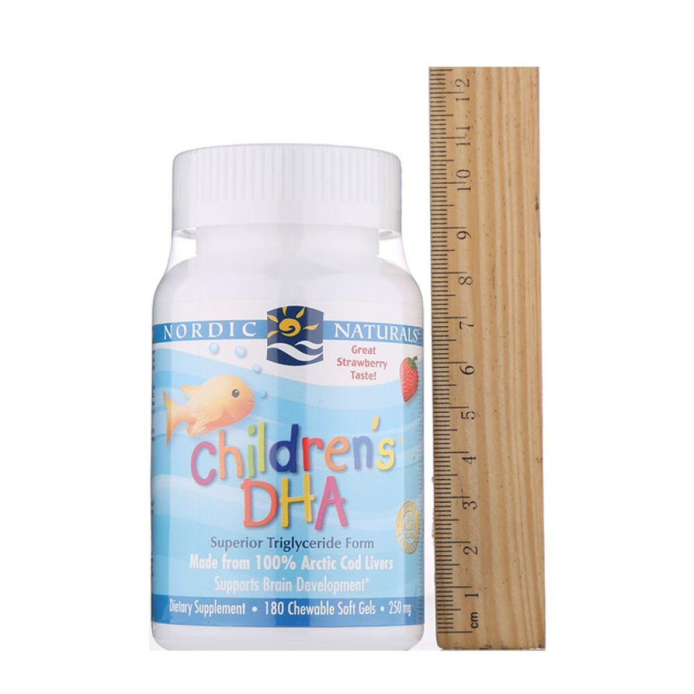 全球购挪威小鱼nordicnaturals儿童DHA鳕鱼鱼油软胶囊180
