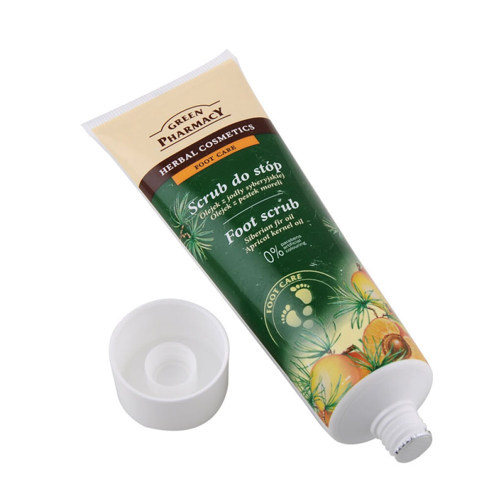 波兰原装进口GreenPharmac西伯利亚冷杉油杏仁油足部磨砂膏足部护理霜100ml