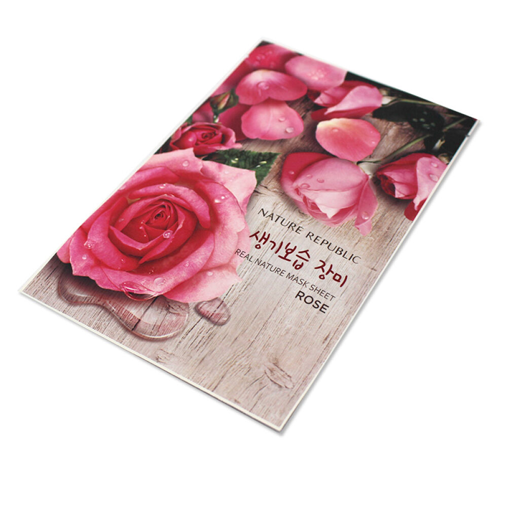 自然乐园（NATUREREPUBLIC）精粹自然清新保湿补水清爽面膜贴10片/袋玫瑰