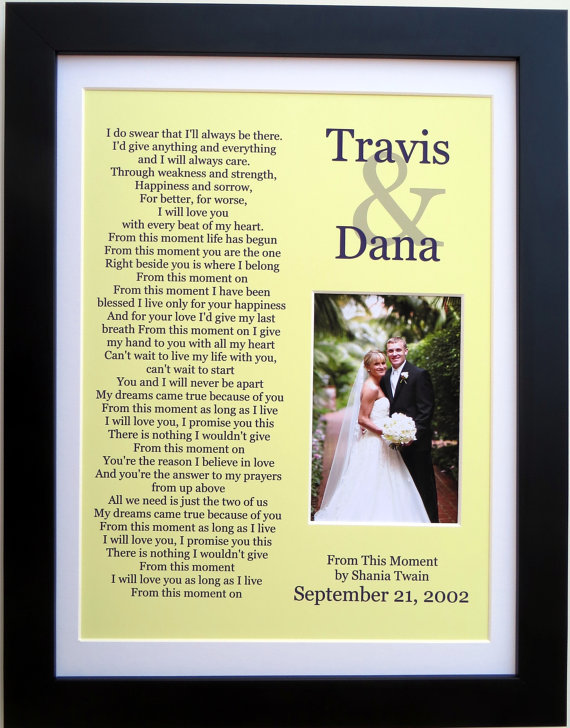 personalizedweddingsonglyrics,paperanniversarygiftforhimforher