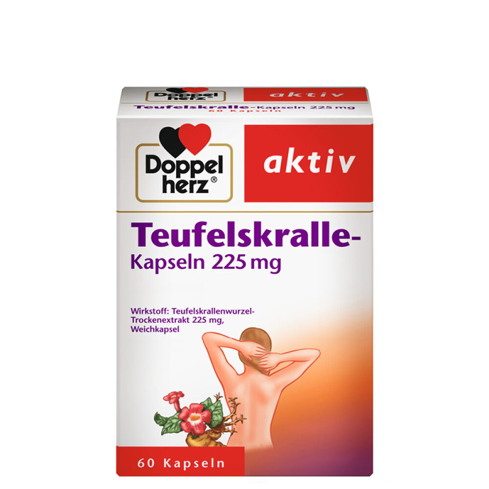 德国Doppelherz双心补充维生素原装进口养生保健品南非钩麻根胶囊60粒改善消化系统增强消化功能