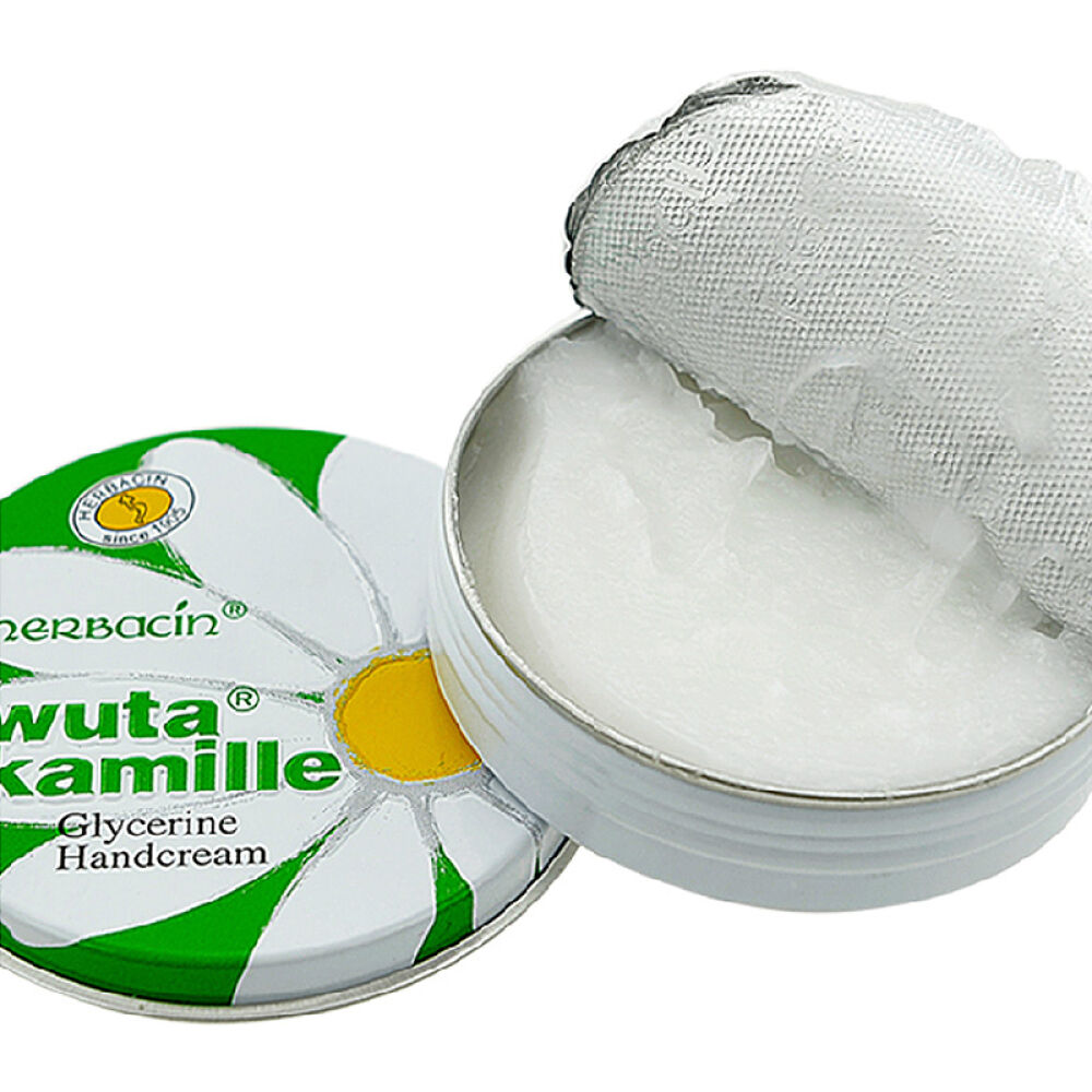 德国贺本清（herbacin）小甘菊经典护手霜/手足霜滋润保湿男女通用铁盒+管状护手霜+润唇膏套装