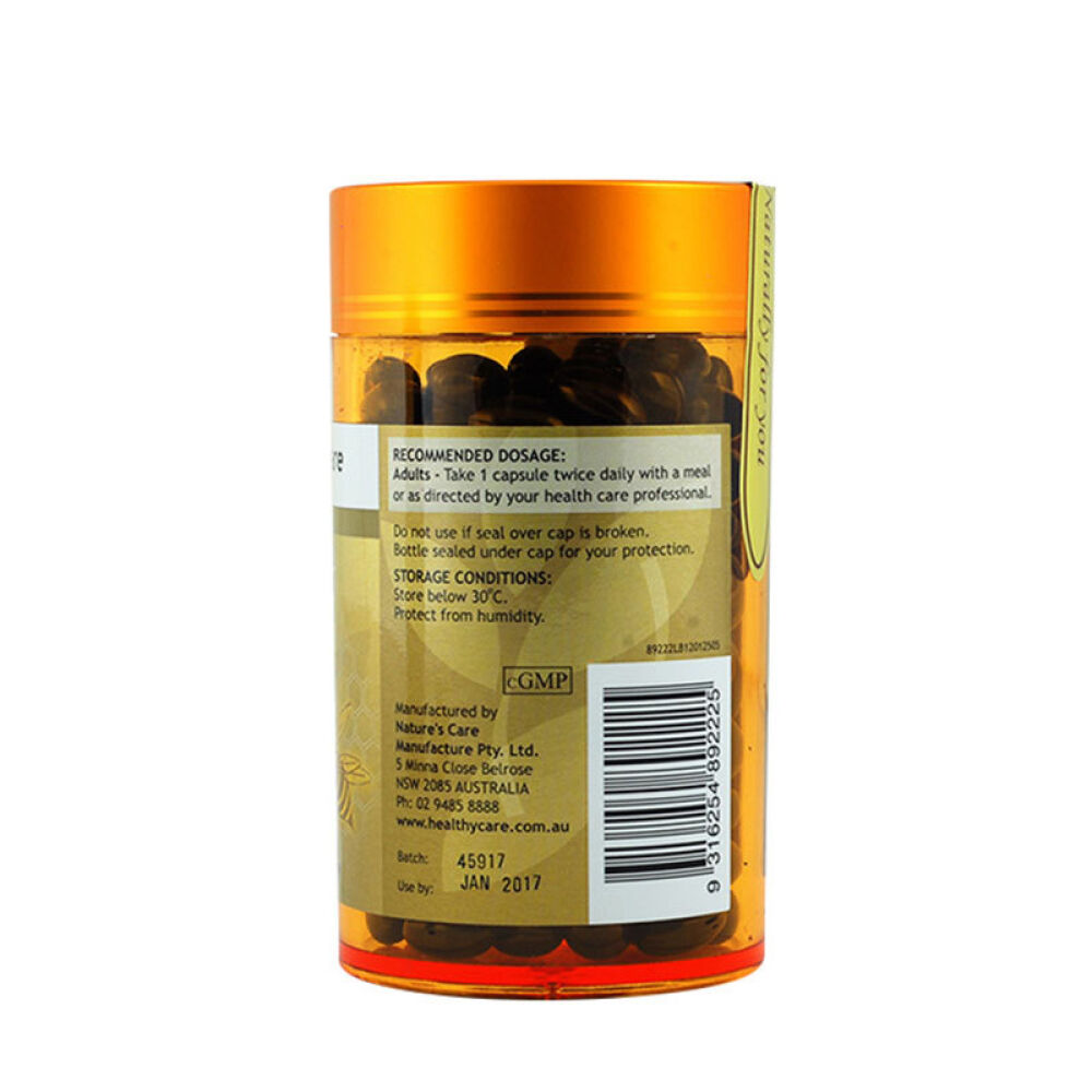 HealthyCarePropolis蜂胶软胶囊调节血糖1000mg200