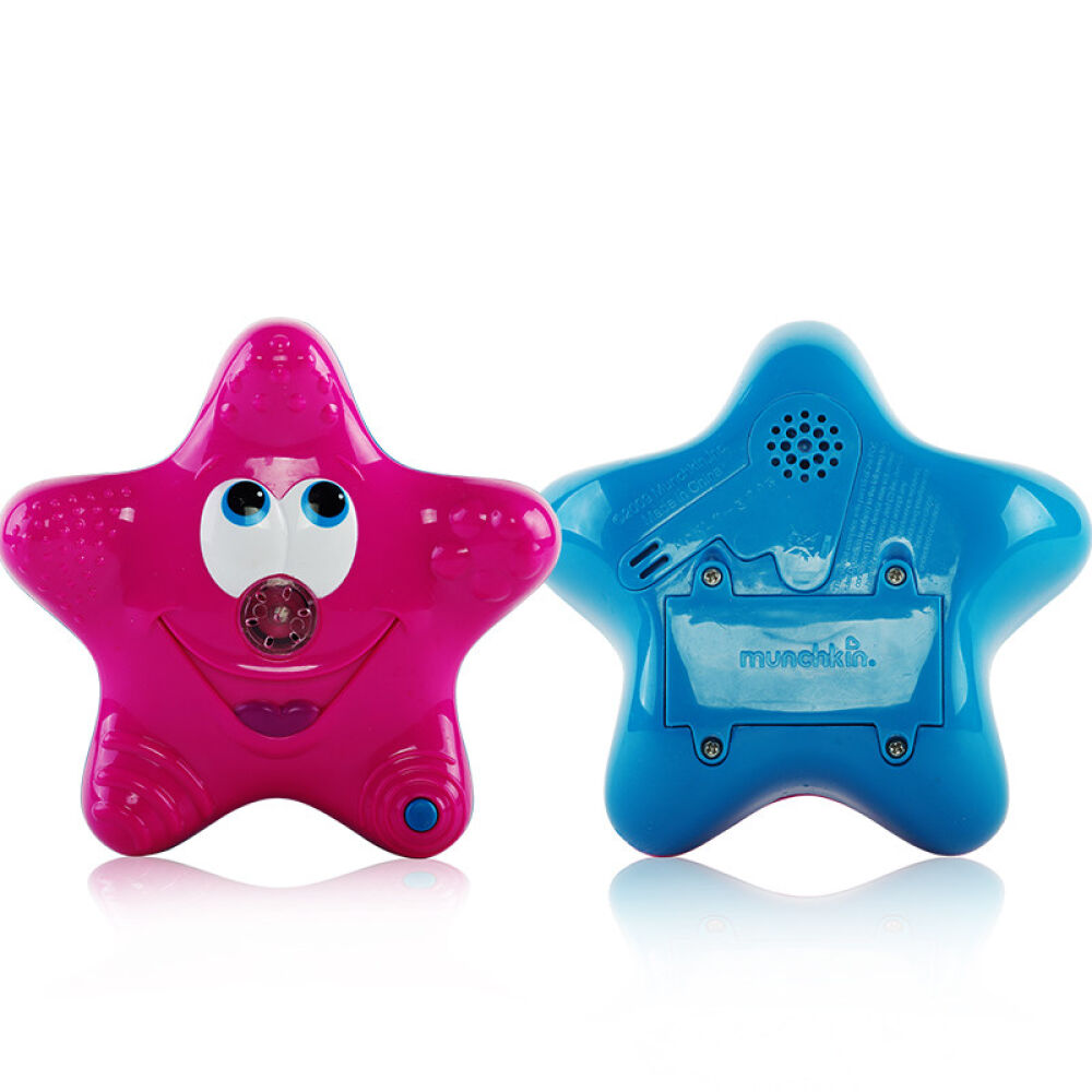 Munchkin麦肯奇宝宝洗澡戏水玩具喷水海星红色