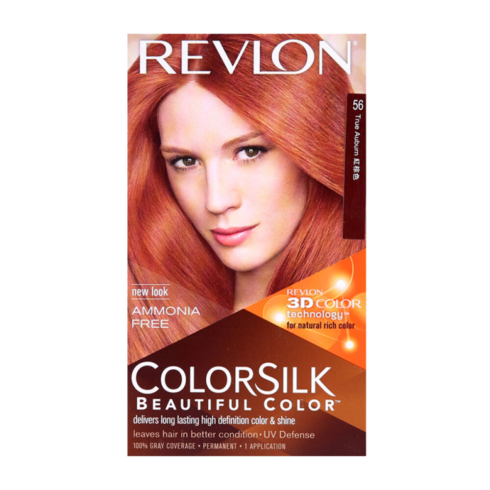 美国Revlon露华浓染发剂染发膏新款3D丽然系列56号红棕色