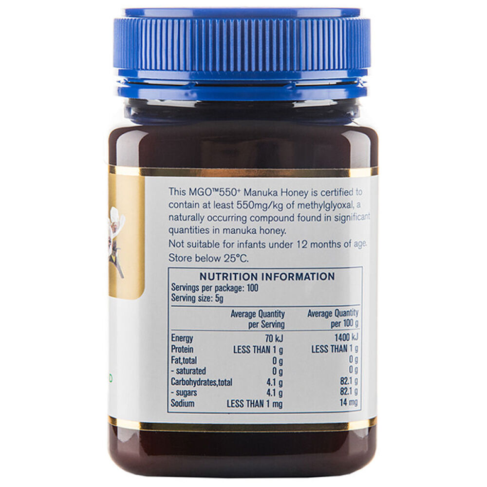 【全球购】Manuka-Health蜜纽康新西兰进口蜂蜜MGO550+麦卢卡蜂蜜500g