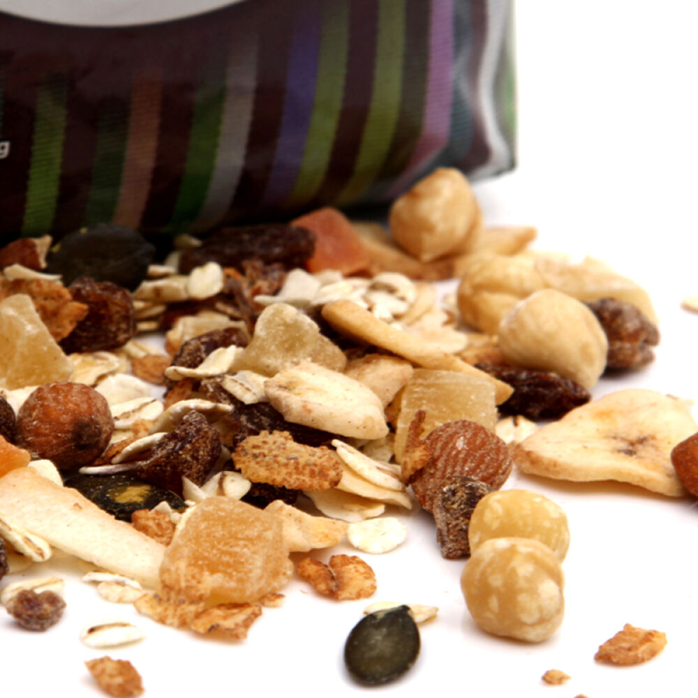 瑞典ICA水果燕麦片营养早餐即食免煮2包组合草莓酸奶500g+50%水果坚果750g