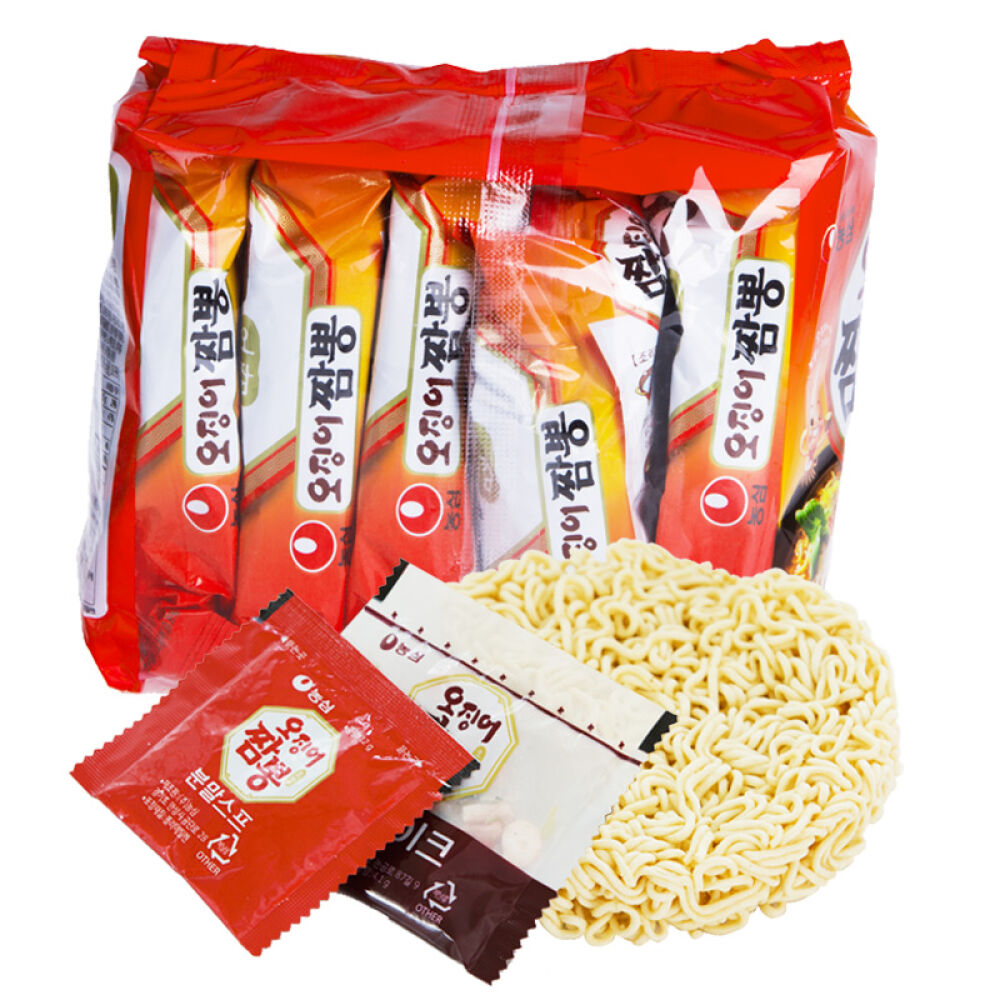 【全球购】韩国原版NONGSHIM农心方便面系列海鲜面124g*5包