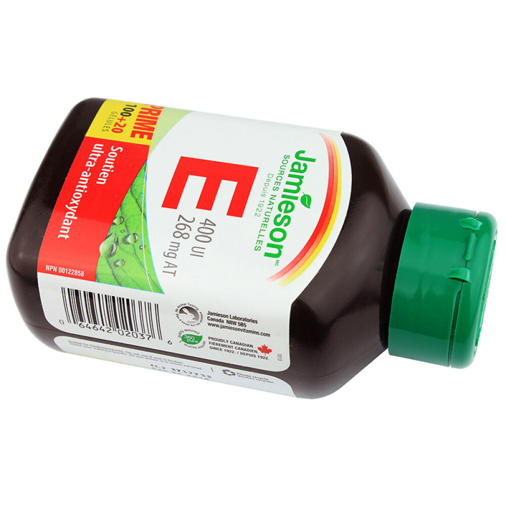 自营加拿大健美生（Jameison）维生素E软胶囊120粒成人适用