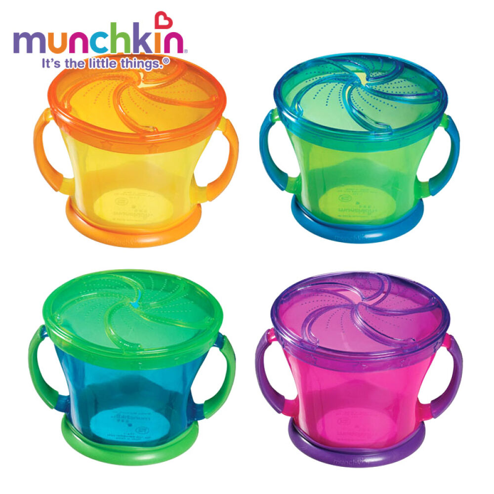 【全球购】Munchkin趣满健/麦肯齐婴儿零食盒宝宝零食杯2只装颜色随机