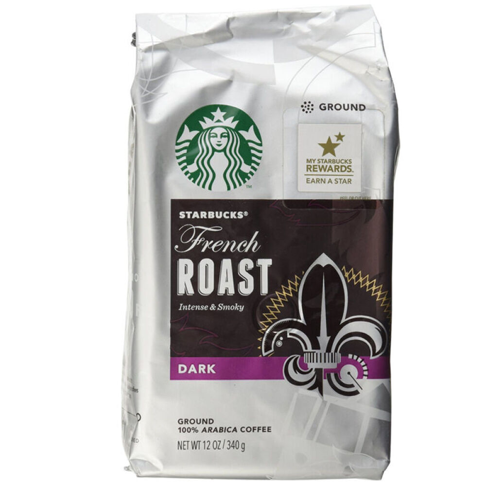 星巴克咖啡豆咖啡粉进口零食法式深度烘焙现磨咖啡粉340g