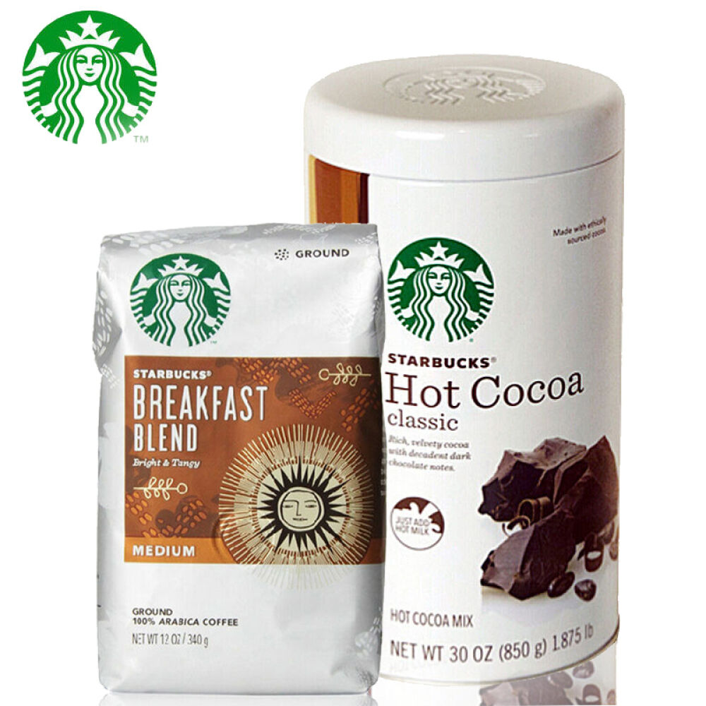 美国进口星巴克咖啡starbucks早餐综合咖啡粉中度烘培