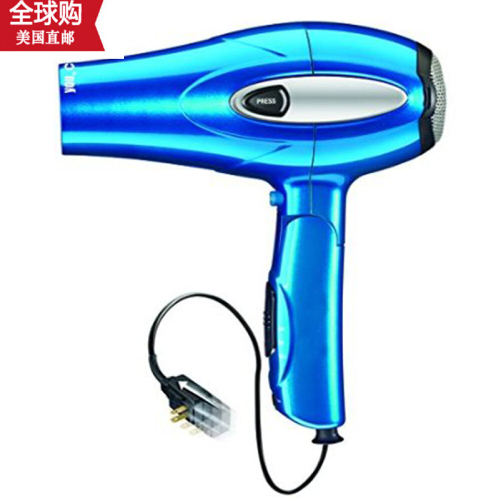 美国直邮Conair美康雅便携式全球通用电压负离子吹风机深蓝色1875W