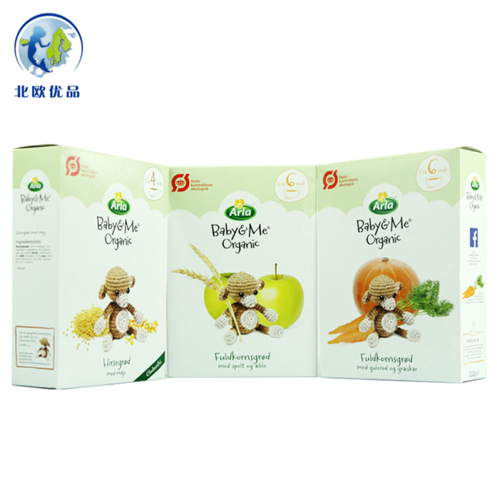 丹麦Arla阿拉米粉婴儿辅食4、6、8个宝宝米粉4个月以上小米玉米味