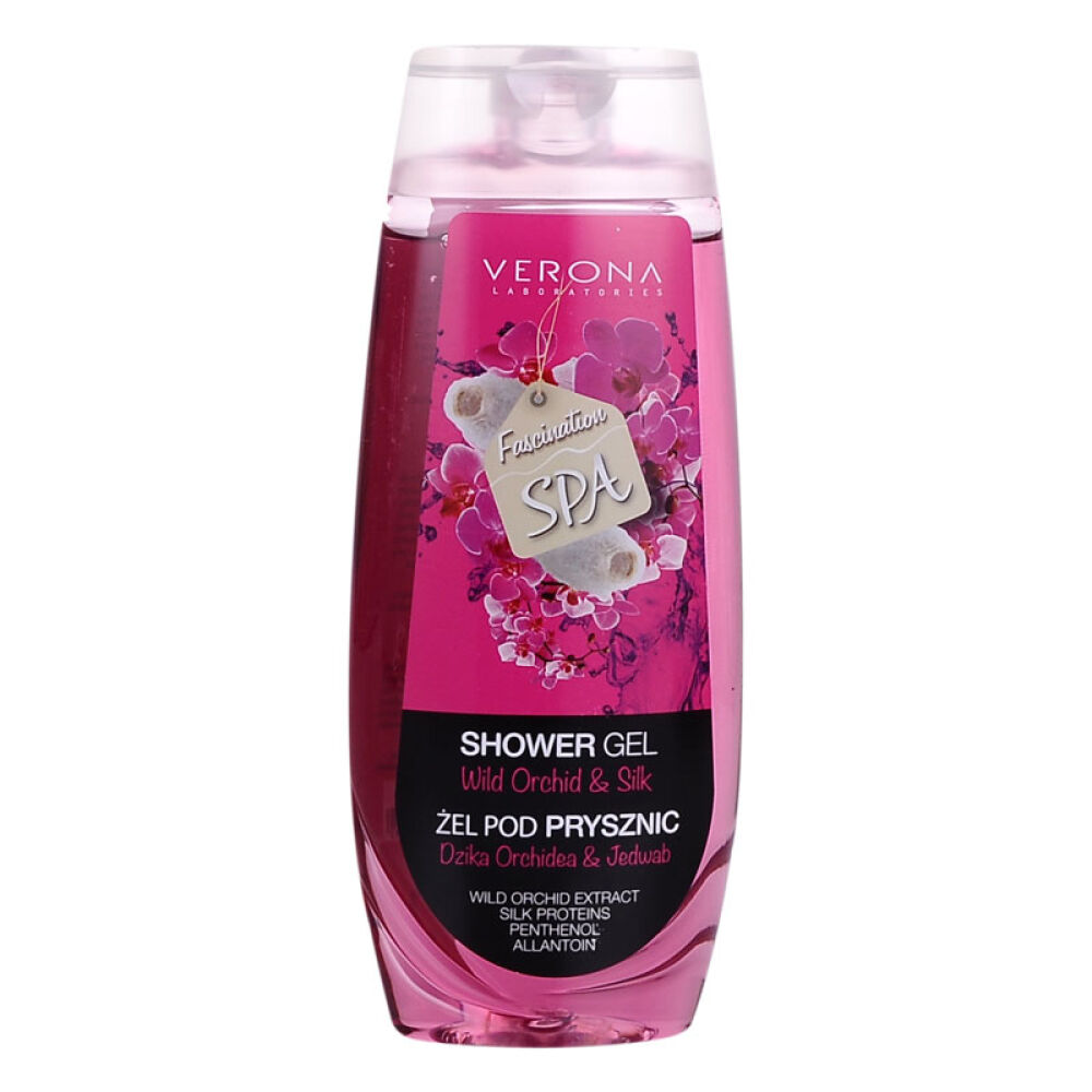 波兰原装进口VERONA家庭专业SPA级沐浴凝胶沐浴液沐浴啫喱250ml男女适用野生兰花蚕丝