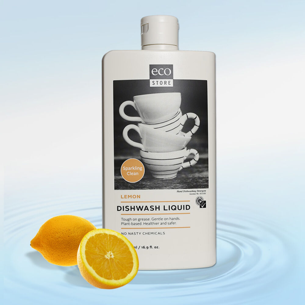 自营宜可诚（ecostore）天然植物护手洗洁精无添加餐具洗涤剂果蔬清洗剂厨房油污清洁剂柠檬味500ml