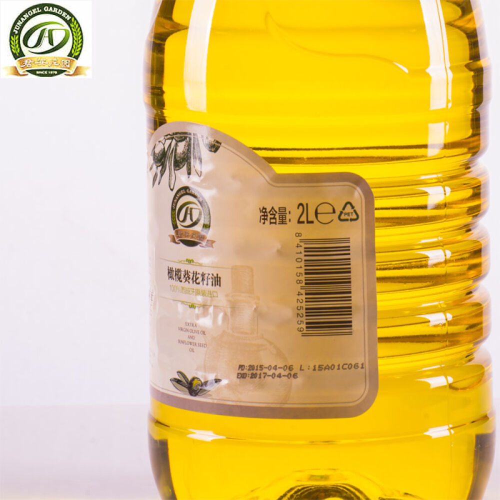 【全球购】君安庄园西班牙原装进口特级初榨橄榄油家庭烹饪食用油橄榄油橄榄葵花油2L