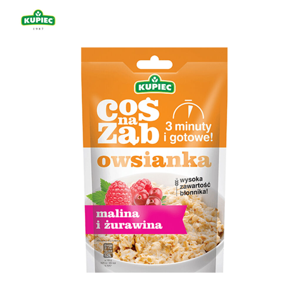 波兰进口Kupiec即食麦片50g效期2017.2覆盆子蔓越莓