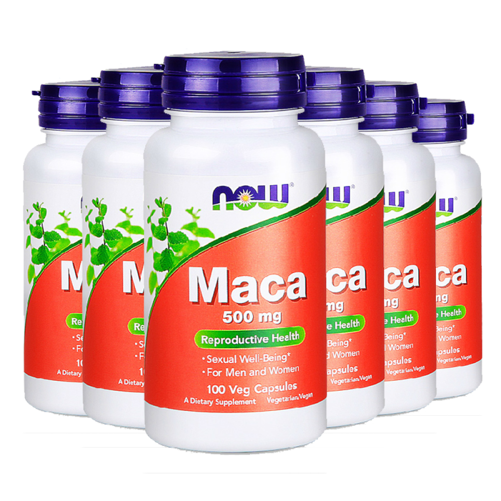 【全球购】nowfoods诺奥玛卡精片maca胶囊100粒补肾秘鲁玛咖精片6瓶装