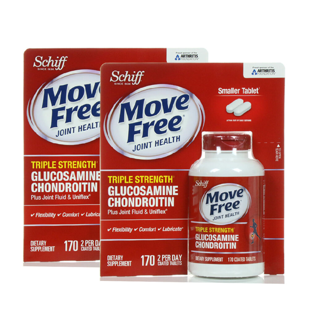 美国进口SchiffMoveFree氨糖软骨素葡萄糖胺氨基酸葡萄糖维骨力改善关节维骨力1瓶